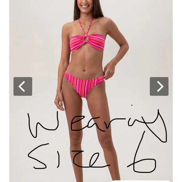 TOP AND BOTTOM TRINA TURK MARAI LOW RISE FRENCH CUT SWIM - Picture 5 of 10